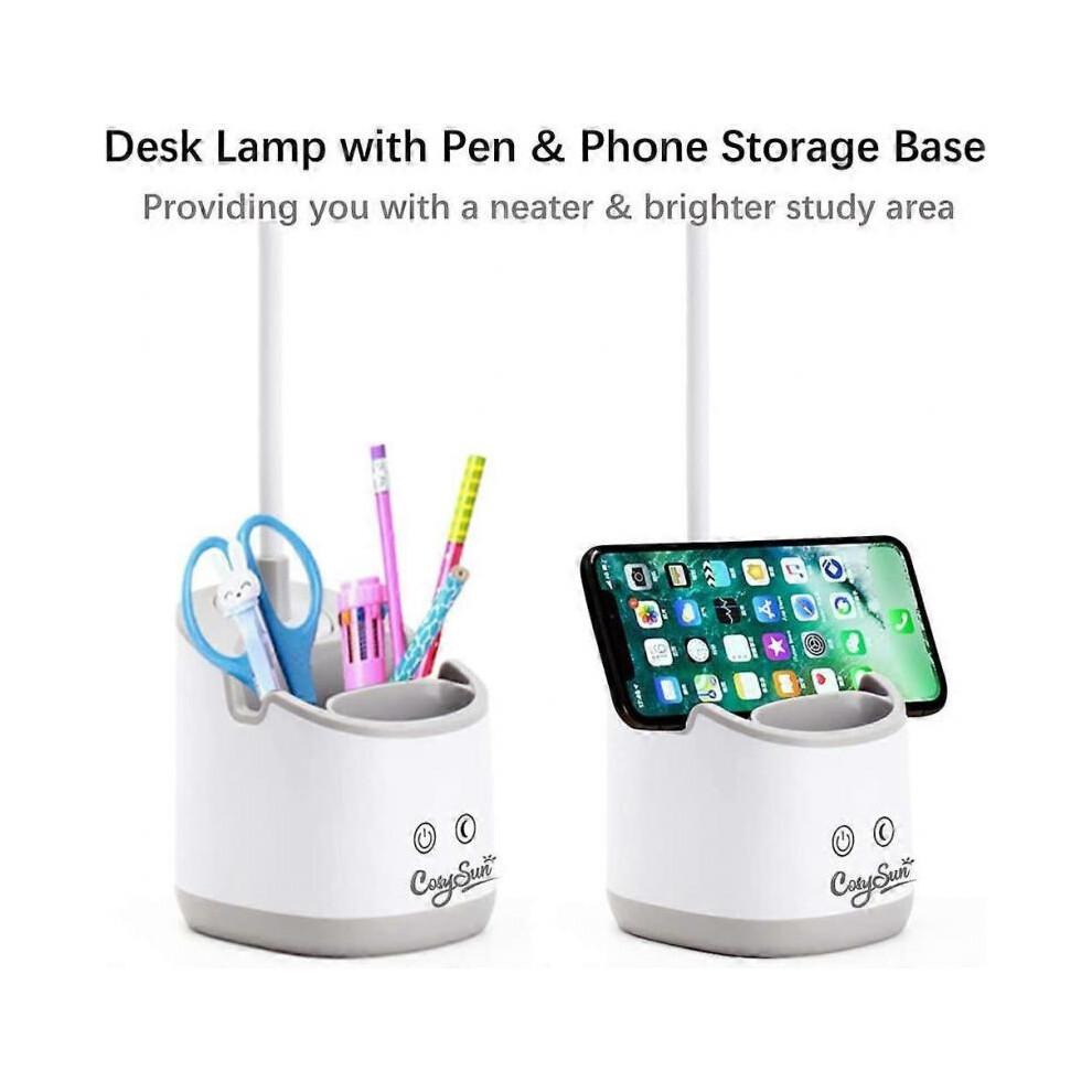 Desk Lamp for Kids 3 Light Modes USB Rechargeable 1800mAh Li Battery Reading Lamp with Night Light