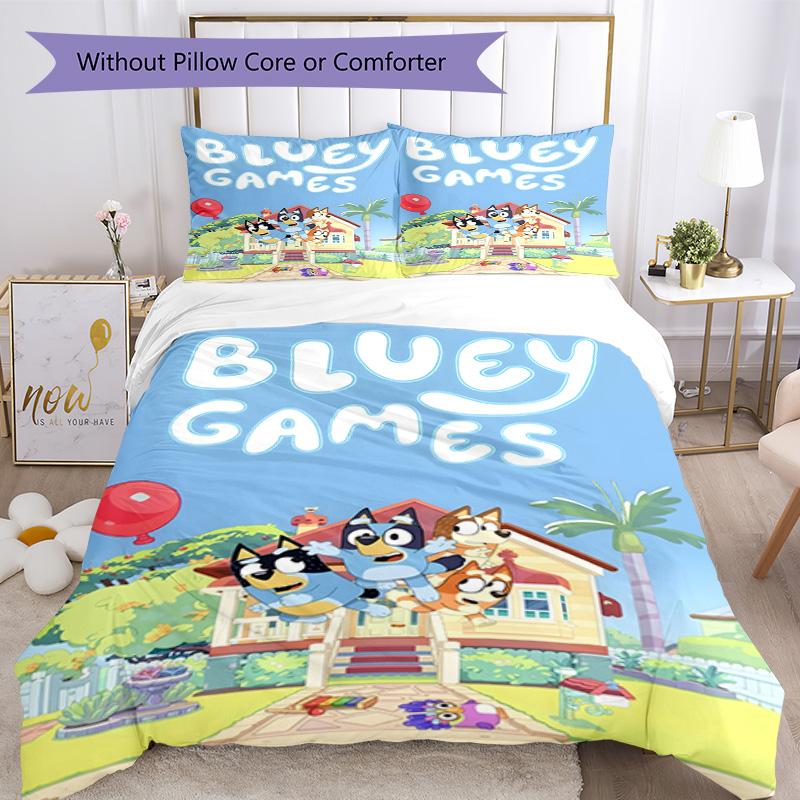 Bluey Bed Linen Set Suitable for Living Room Machine Washable Perfect Gift for Friends Family