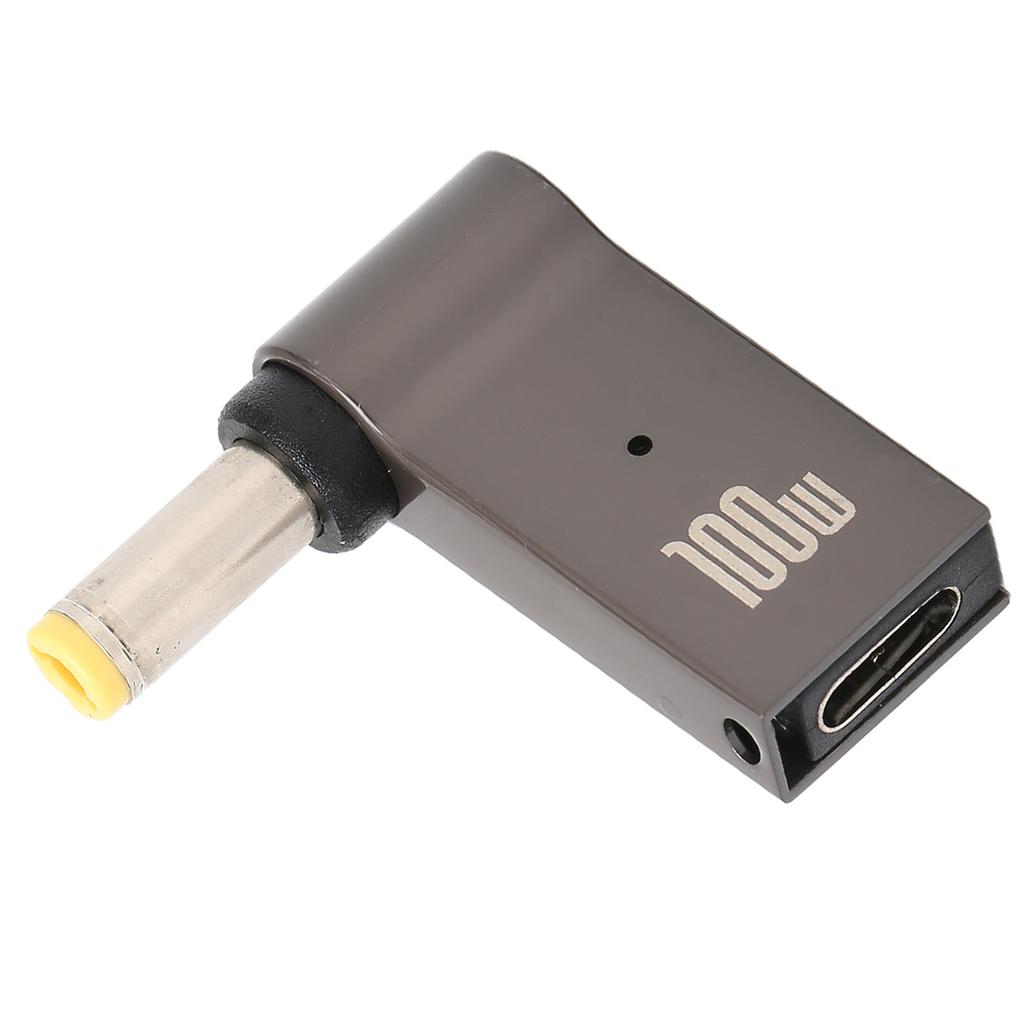 PD Charge Converter 100W 5A Type C Female To Male 5.5x2.5mm Aluminum Alloy Shell PD Charging Adapter for Lenovo Laptop