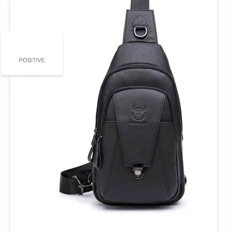 Značka 2024 vysoce kvalitní pánská pravá kůže hovězí kůže Vintage hrudník zádový batoh Cestovní móda Cross Body Messenger taška přes rameno