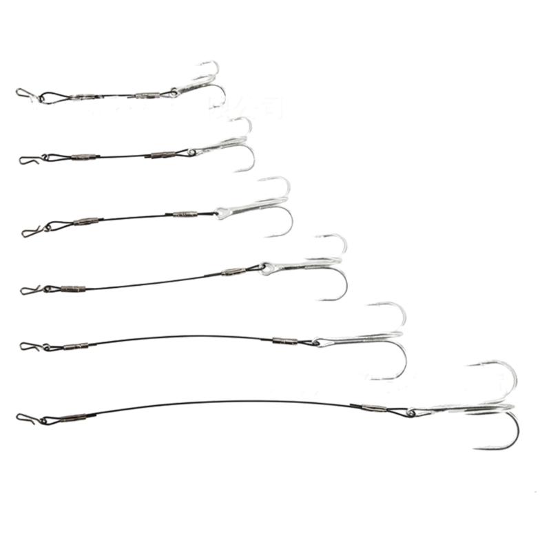 Fishing Small Round Bend Treble Hook Soft Lures Fishhook Soft Baits Treble Fish Hook Steel Wire Treble Fishing Hook