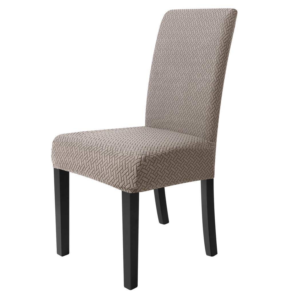 T-shaped Elastic Middle Back Fleece Jacquard Chair Cover Solid Color Home Living Room Decorative Backrest Chair Cover Pet-proof