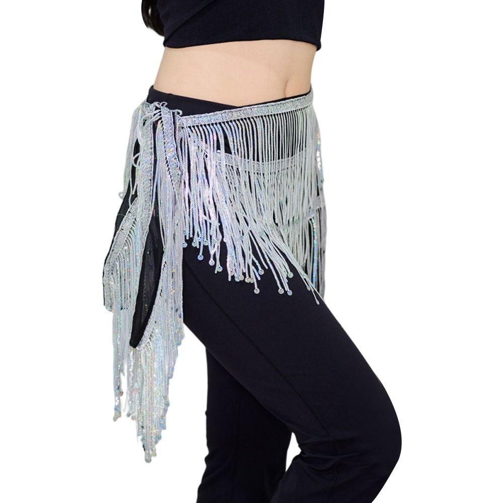 Fashion Tassel Belly Dance Hip Scarf Sequins Crochet Waist Chain Bohemian Women Belt Skirt Dance