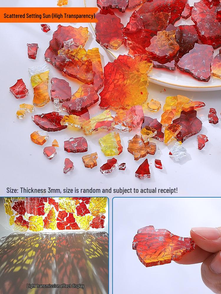 DIY Irregular Colored Tempered Glass Mosaic Candle Holder Coaster Lantern
