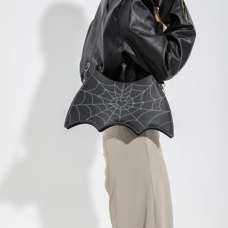 Funny Personality Trend Shoulder Bag Autumn New Bag Women's Fashion Spider Web Handbag Casual Messenger Bag