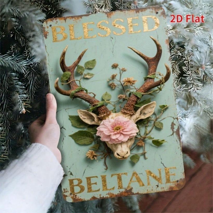 

Vintage Beltane Metal Sign Wall Decor Retro Poster