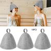 10PCS Felt Sauna Cap Fashionable And Simple Gray Absorbent Dry Hair Cap Hot Spring Bathroom Sauna Felt Cap
