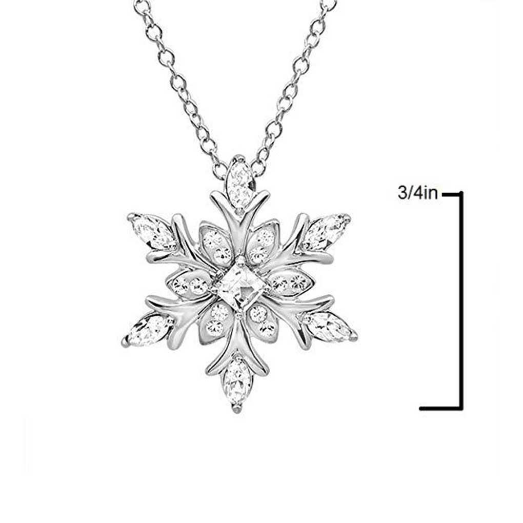 Trendy Snowflake Pendant Necklace For Christmas Gift Fashion Christmas Snowflake Party Women