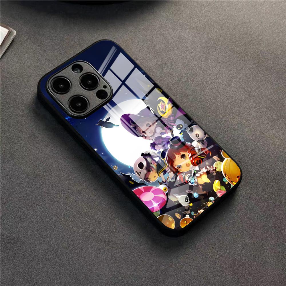 MapleStory Phone Case For 17 Pro Max IPhone 16 Pro 14 12 11 13 Mini X XR XS 15 Plus SE Glass Cover