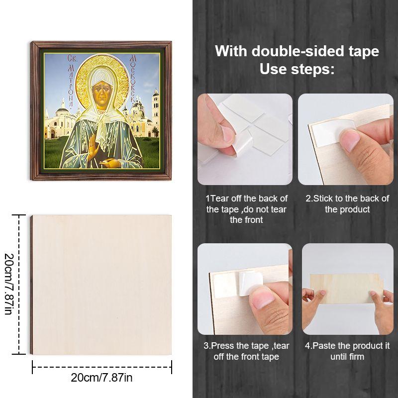 Decorative painting of Orthodox icons,Consecrated icon "St. Matrona of Moscow",Photo frame painting,Christian Wall Art,20cm*20cm,Spiritual decor gift