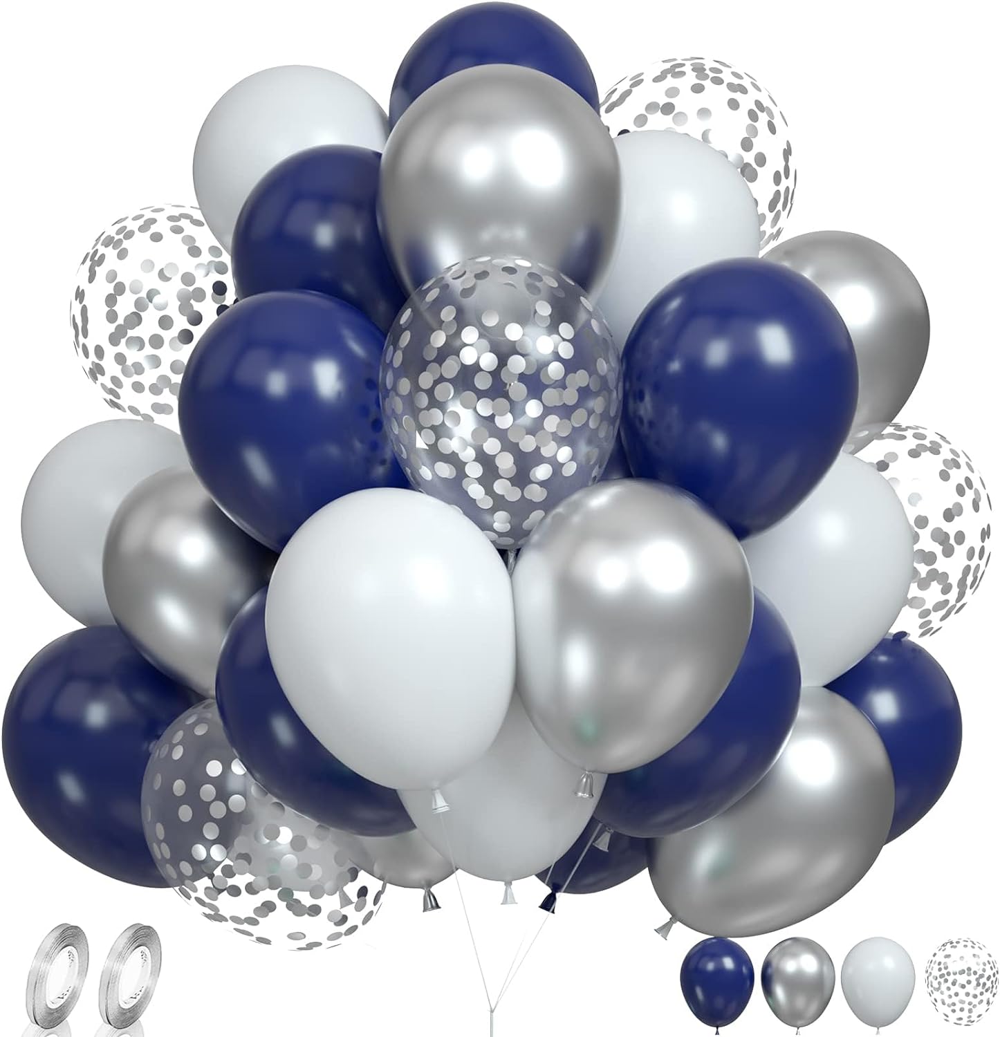 

101PCS Dark Sliver White color Balloons Latex Balloons Party Decoration Wedding Baby Shower Party Supplies Gender Reveal