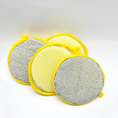 Round Kitchen Double-sided Sponge, Scratch-free Sponge