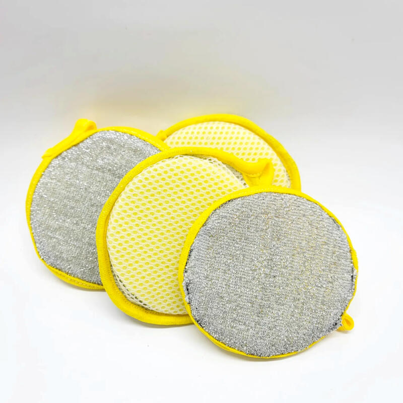 Round kitchen double-sided sponge, scratch-free sponge