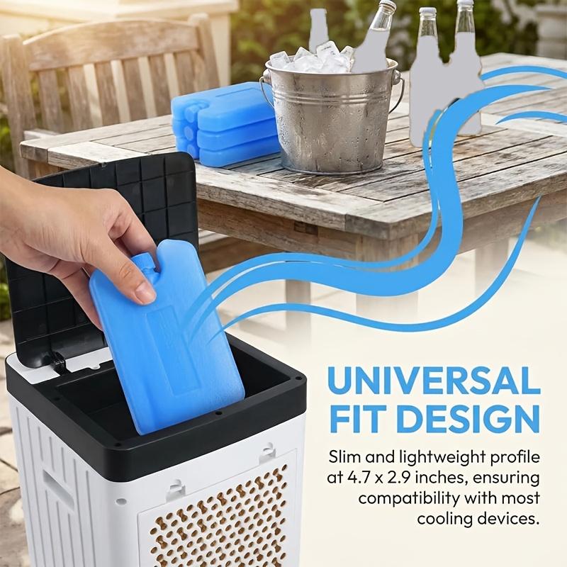 4pcs Reusable Ice Packs, Cooling Freezer Packs for Air Conditioner Fan, 11.99*7.49*1.98cm