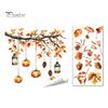 Removable Fall Window Stickers for Home Autumn Static Sticker with Cute Animals & Maple Leaves, Harvest Seasonal Glass Living Room Festival