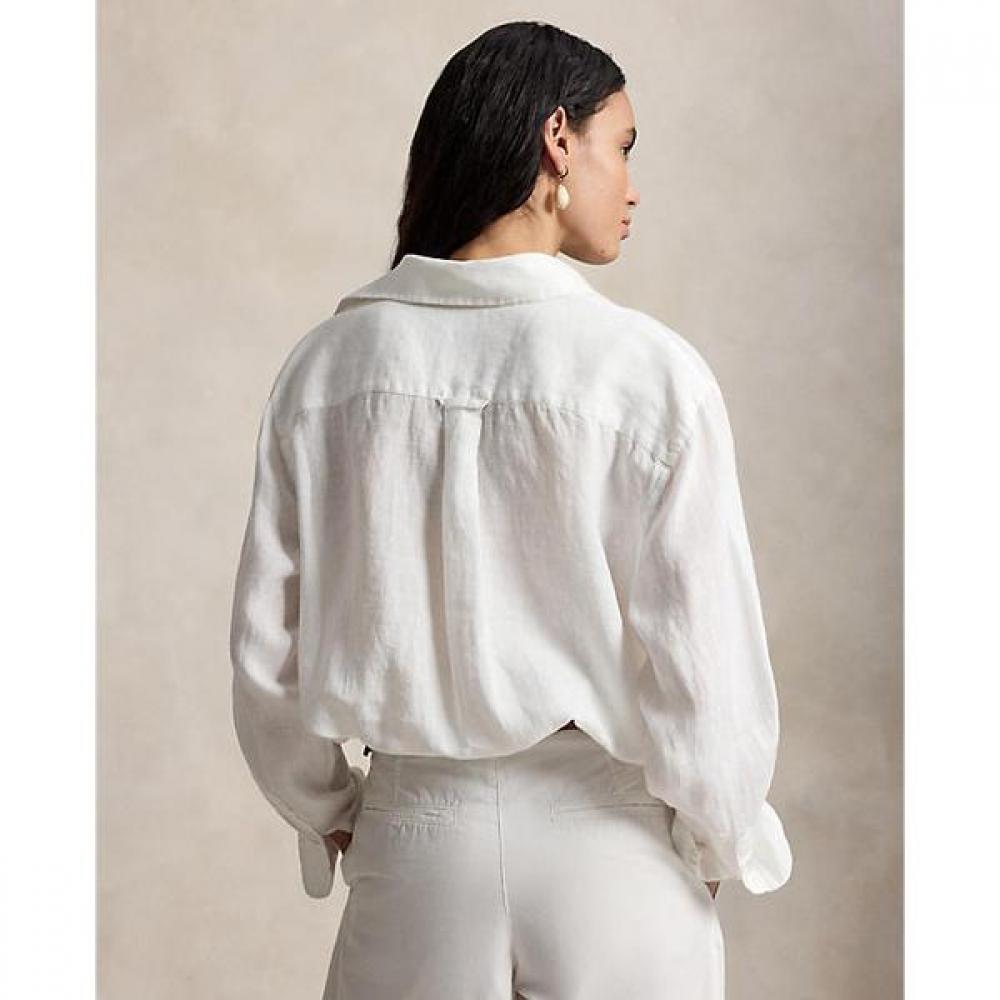 Polo Ralph Lauren Women S Linen Big Pony overSized Shirt wmpoShtndo21185100 