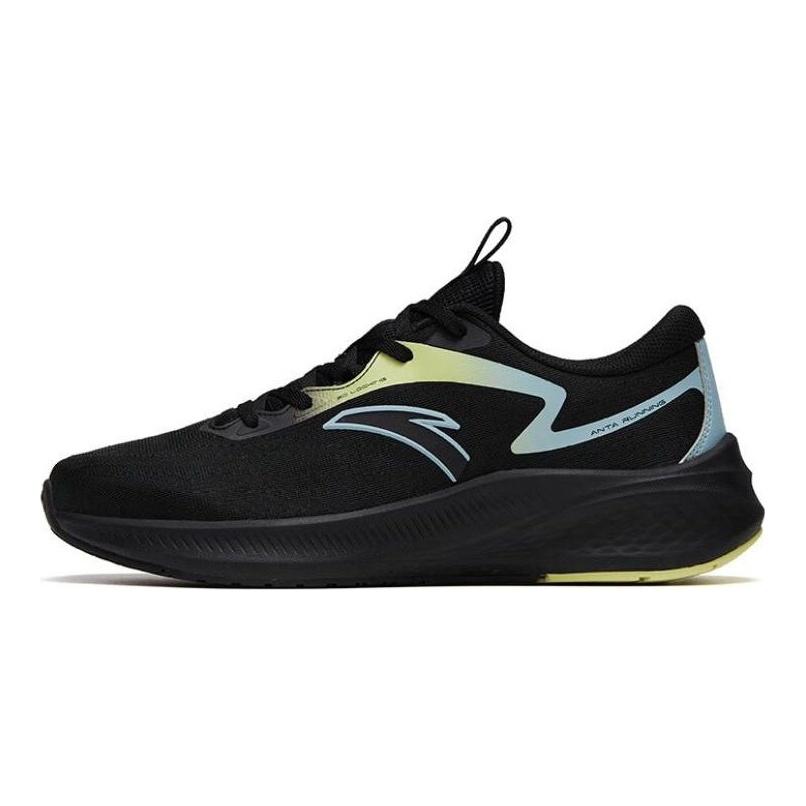 Anta Comfortable And Durable Low-Top Running Shoes Men Sneakers Black Light-Blue 912315519-4
