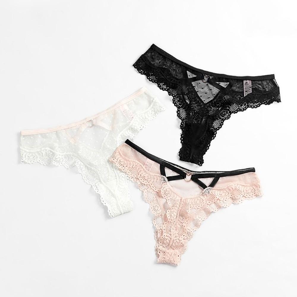 Hollow Out Lace Panties Thong Mesh Lace Briefs Lingerie Underwear for Women  Lady