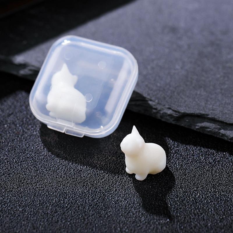 3D Diy Crystal Epoxy Material Filling Enclosed Simulation for Cat Model Micro Landscape Sitting for Cat Material Accesso