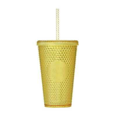 Starbucks starbucks logo studený kelímek hrbolatý žlutý 473ml starbucks