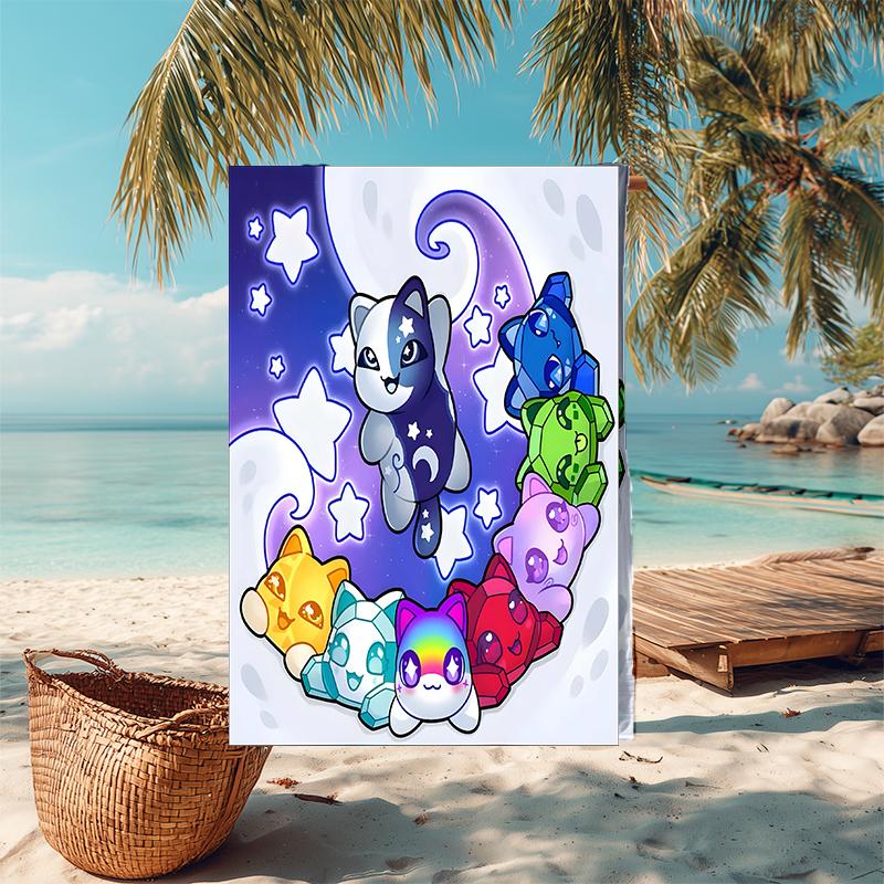1pc Anime A-AphmauS (3) Beach Towel, Comfortable and Thick, and Swimming/Bath/Picnic/Camping Towel, Suitable for Seaside Beaches