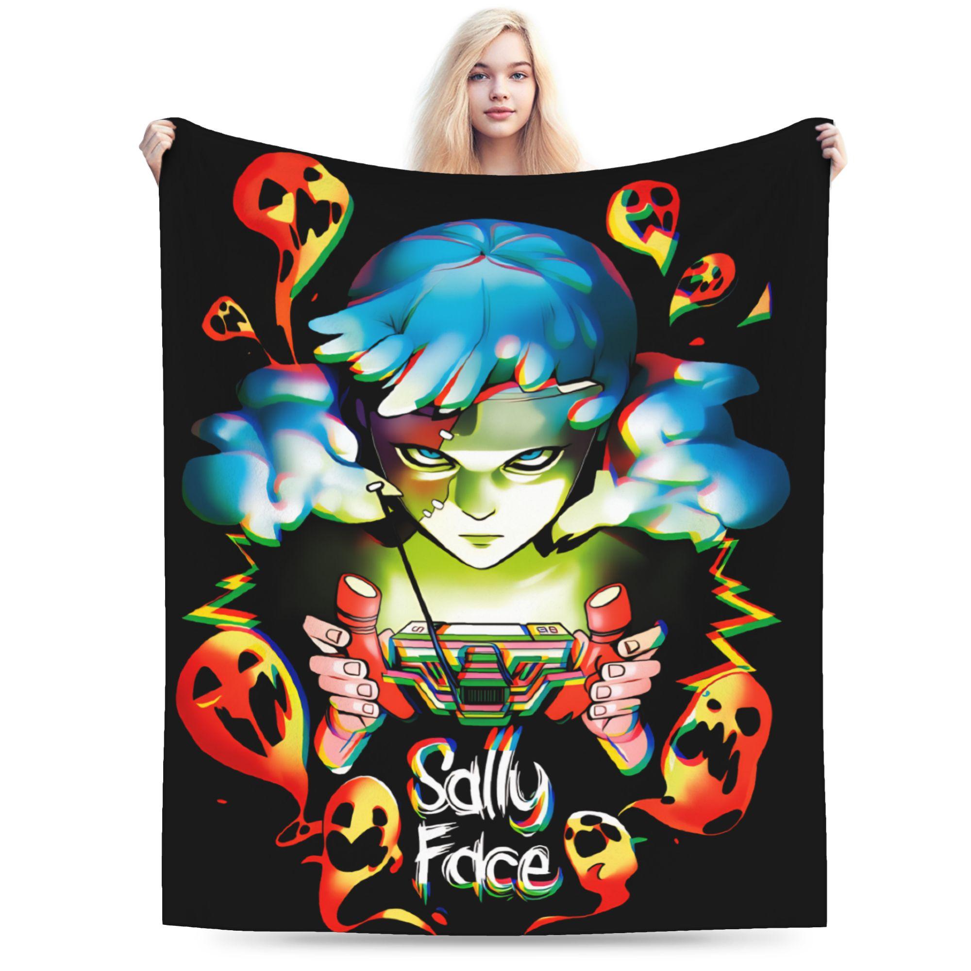 Игра Sally Face Аниме SF Фланелевое одеяло Зимнее Теплое Мягкое Постельное белье Пледы для Мальчика Девочки Диван Кровать Узор Покрывало Чехол на диван-кровать 30x40in