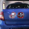 Car Metal Skull Reflective Sticker Horror Peeking Skull Head PET Reflective Film Decal Auto Motorcycle Body Styling Modification