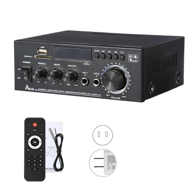 Powerful 50W+50W 2Channel Home Stereo Receiver Bluetooth-compatible Stereo Amplifier for Theater,Karaoke,USB,Support