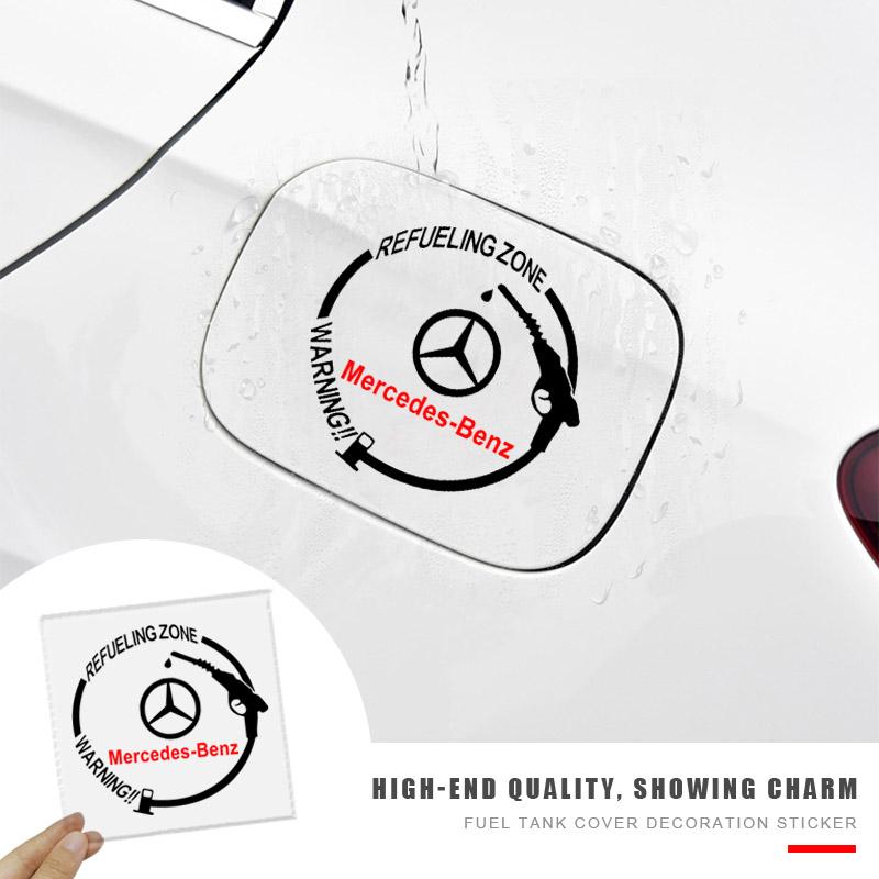 1Pcs Car Fuel Tank Cap Stickers Vinyl Fashion Decoration Decals For Mercedes Benz A180 A200 W205 E63 AMG 2014 2015 W166 W246 W242 W176 W212