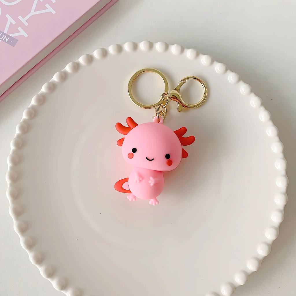 Uroczy kreskówkowy brelok, zawieszka z miękkiej gumy PVC, kółko do kluczy z zapięciem homarowym, zabawny design dinozaura, modny dodatek dla mężczyzn i kobiet