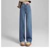 Women's 2025 Slimming High Waist Wide Leg Jeans - Spring/Autumn Petite Fit, Loose Straight Style