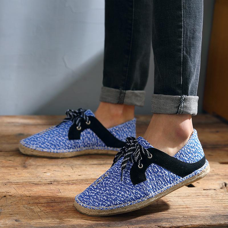 New Fashion summer Fly fabricmale casual Canvas Hemp Insole Fisherman Light Shoes men Espadrille Flats Shoes rty6
