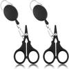 Fishing Line Scissors, Braided Fishing Line Scissors, Stainless Steel Braided Fishing Line Scissors, Retractable Lanyard, Salt W