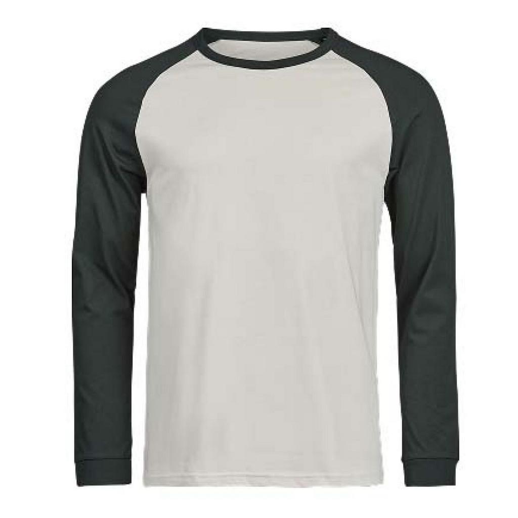 Tee Jays Mens Unlabeled Baseball Long-Sleeved T-Shirt