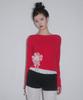 FAKIII Two-Way Boat Neck Long Sleeve_Red
