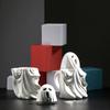 Three-dimensional Ceramic Mug White Ghost Cup with Lid Halloween Gifts Water Cup Coffee Cups Milk Mugs Breakfast Cups Tea Mug
