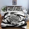 Swirling, abstract, monochrome Bedding Duvet cover sets Duvet covers Pillowcases gifts (1 * Duvet Cover 2 * Pillowcases, without duvet insert)