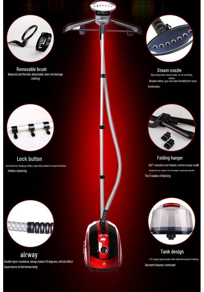 Ci Lu Garment Steamer: Temperature-Controlled Electric Iron for Home and Commercial Use