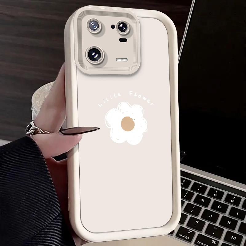 Cute Hand Drawn Flora Case for Xiaomi Mi 15 Pro 14 14T 13 13T 12 11 Lite 11T POCO X7 X6 5G X5 X3 NFC F6 F5 M7 M6 4G Cover Funda