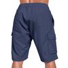 Men's Beach-Ready Breathable Linen Loose-Fit Workwear Shorts with Multiple Pockets for Squats and Jogging