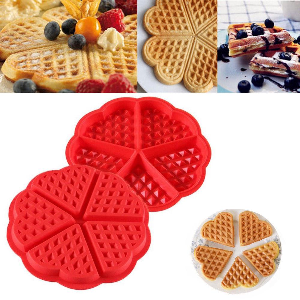 Waffles Silicone Mould Pan Cake Baking Baked Muffin Cake Chocolate Mold Tray