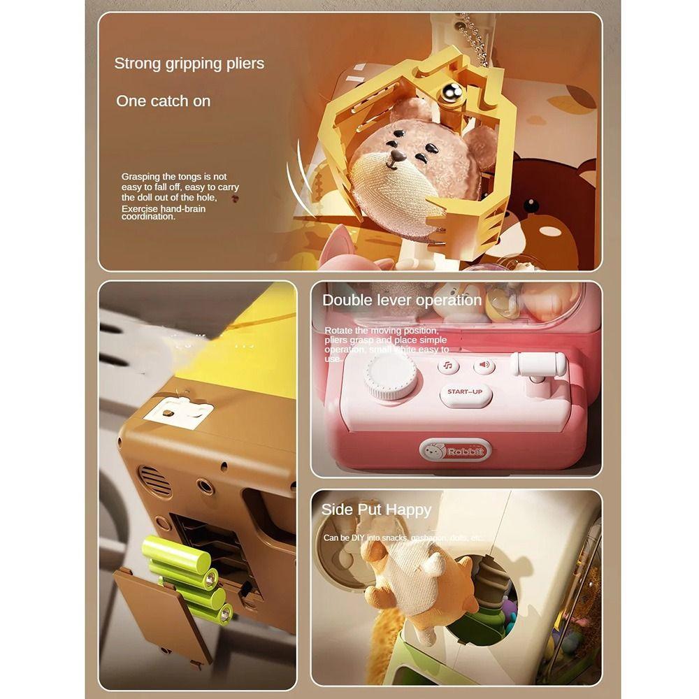 Electronic DIY Doll Machine for Kids Cartoon Claw Crane Machine  Birthday Gifts