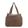Quilted Tote Bags for Women Fashionable Multi-Color Large Capacity Shoulder Bags Versatile Casual Handbags