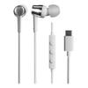 Audio-Technica ATH-CKD30C WH Earphones Wired Type-C USB Cable Length 1.2m Compact Lightweight Microphone Remote No Delay Calls Built-in DAC Telework