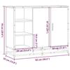 VidaXL Buffet sonoma gris 92x35x76 cm bois d'ingénierie, meuble de rangement, meuble de rangement de cuisine, meuble de 849022
