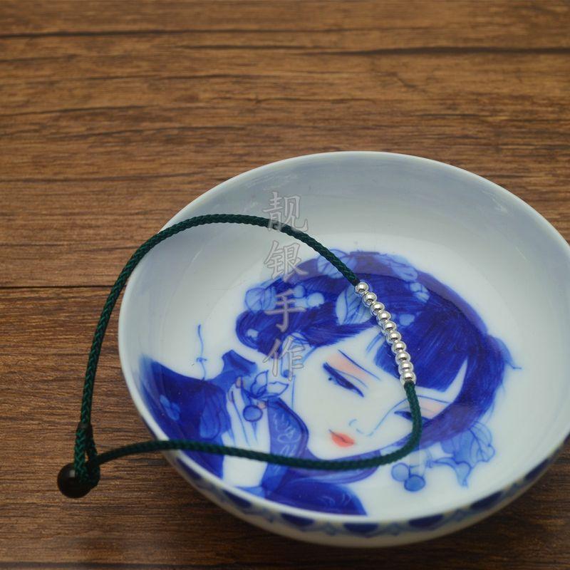 

Красная веревочка S999 Женский минималистичный парный браслет на ногу Бусины на удачу Green rope-anklet 20CM suitable for 40.00kg wear