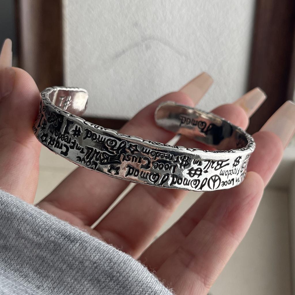 Xiaomi 100% Solid 925 Sterling Silver Metal Bracelet for Women Vintage Handmade Simple Retro Wide Bar Bracelet Birthday Gift Party