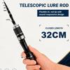 UL Carbon Telescopic Fishing Rod Portable Spincast Fishing Reel Fishing Rod Set  Salt Water