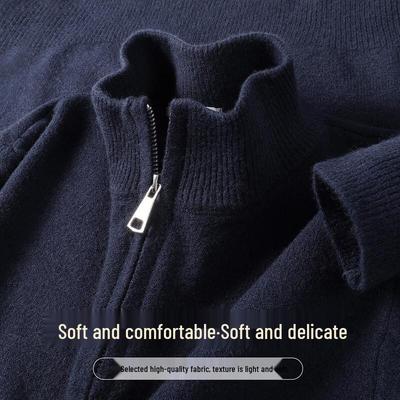 Men's Autumn/Winter Thickened Half-Turtleneck Pullover Sweater