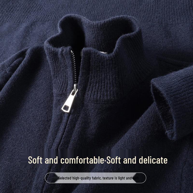 

SNOWFLYING Men s Autumn/Winter Thickened Half-Turtleneck Pullover Sweater 3XL